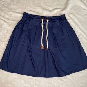 ✨Zara Basic Cotton Navy Skirt w/ Rope Tie✨